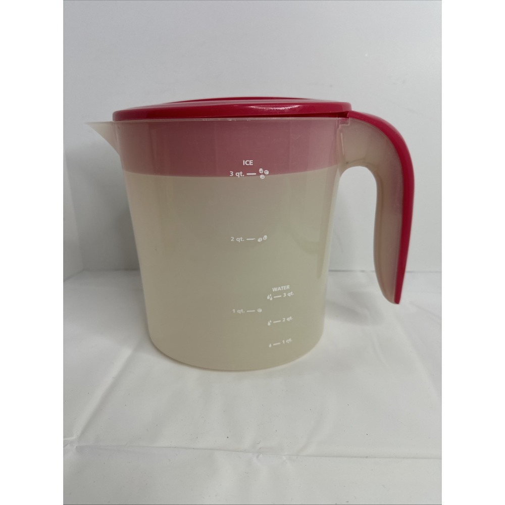 Mr Coffee Iced Tea Maker Replacement 3 Quart Pitcher ONLY Pink Lid & Handle TM70